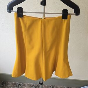 Bright Yellow Flared Skirt